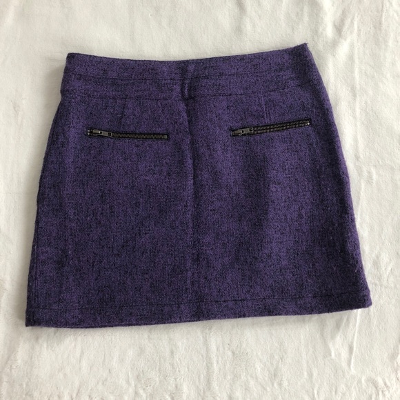 Brooklyn industries purple wool blend mini skirt. - Picture 2 of 8